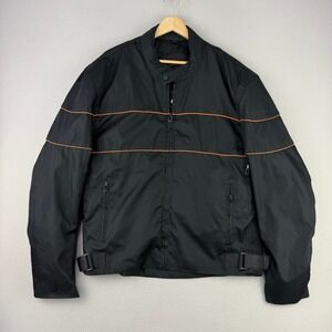 Buffalo Outdoors Road Wear Jacket Mens XXL Black Biker Motorcycle Waterproof Zip